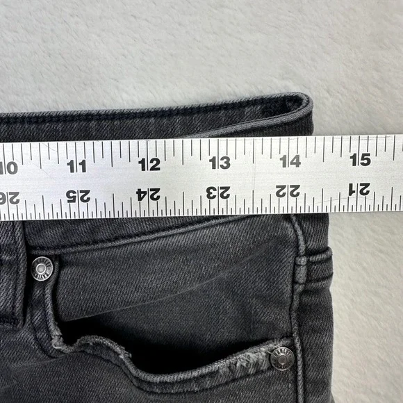 Harley-Davidson Jeans Womens 29 W Faded Black High Rise Straight Leg Motorcycle - Picture 8 of 11